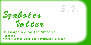 szabolcs volter business card